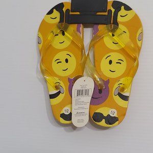 Expressive Fun with Emoji Flip Flops for Kids: Vibrant Emotions in Yellow